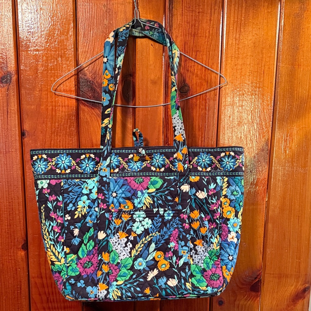 Vera Bradley Laptop Floral Patterned Tote Bag